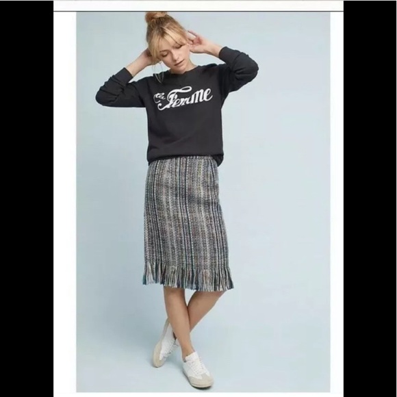 New sz 14 Anthropologie multicolor tweed skirt - Picture 1 of 10